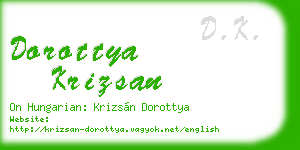 dorottya krizsan business card